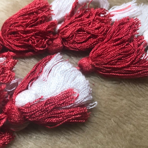 🧣 2 for $15 🧣 Red & White Scarf - Picture 3 of 5